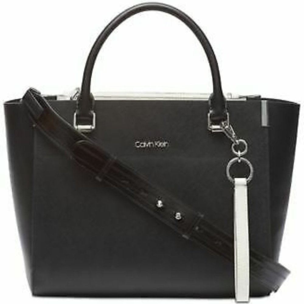 SOLD! Calvin Klein Saffiano Satchel Bag - Picture 1 of 6